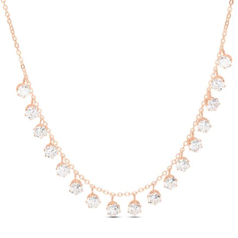 Collana Multi Punto Luce Romantic Shine Metallo Rosa Cristallo - Collane Punto Luce Donna | Stroili