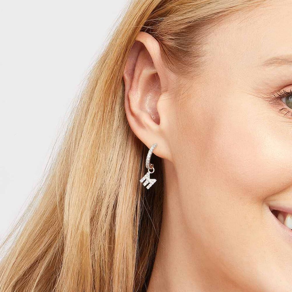 Mono Orecchino A Cerchio Silver Moments Argento Rodiato Cubic Zirconia - Mono Orecchino Donna | Stroili