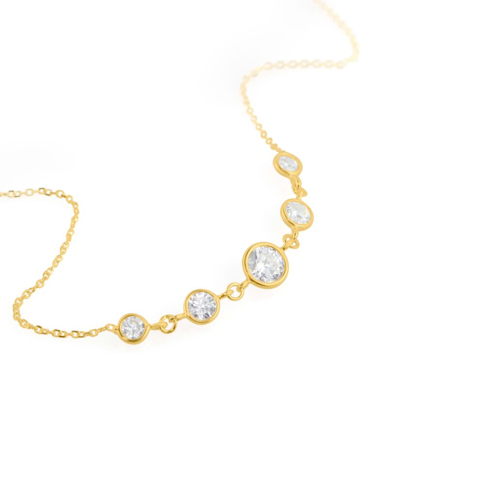Collana Multi Punto Luce Claire Oro Giallo Cubic Zirconia - Collane Punto Luce Donna | Stroili