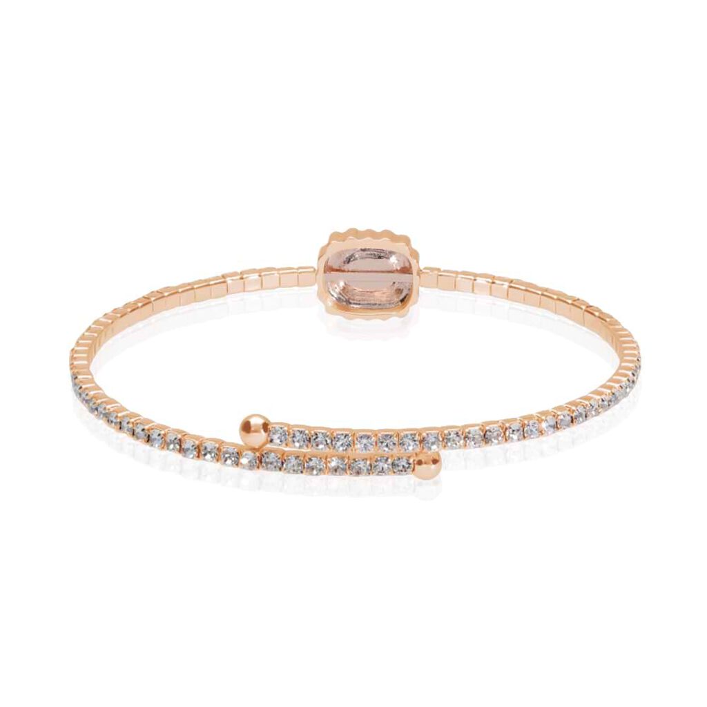 Bangle Romantic Shine Metallo Rosa Cristallo - Bracciali Rigidi Donna | Stroili