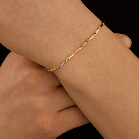 Bracciale Catena L'homme Or Oro Bicolore - Bracciali Uomo | Stroili