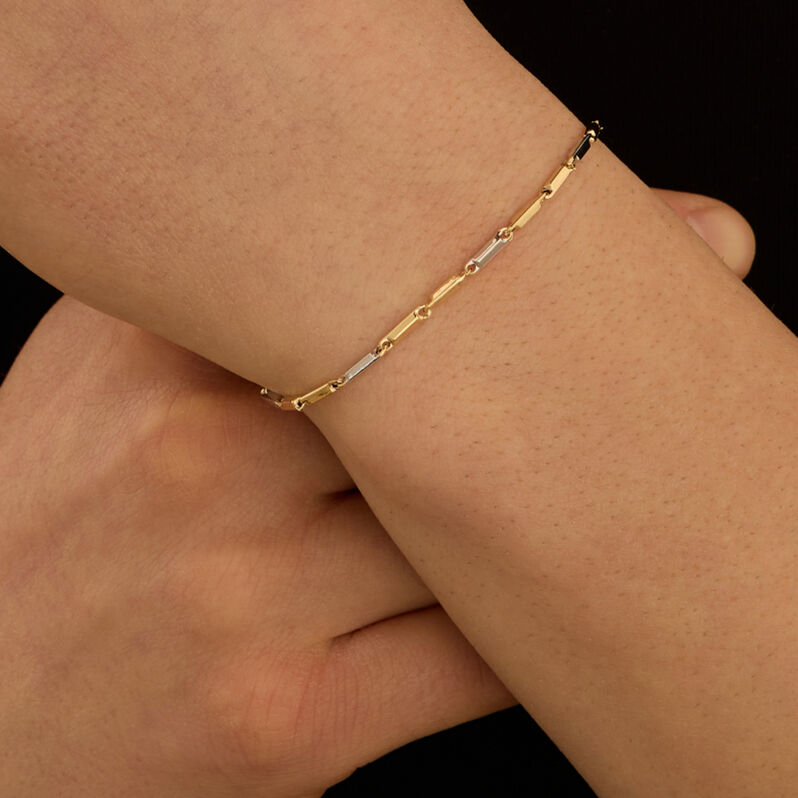 Bracciale Catena L'homme Or Oro Bicolore - Bracciali Uomo | Stroili