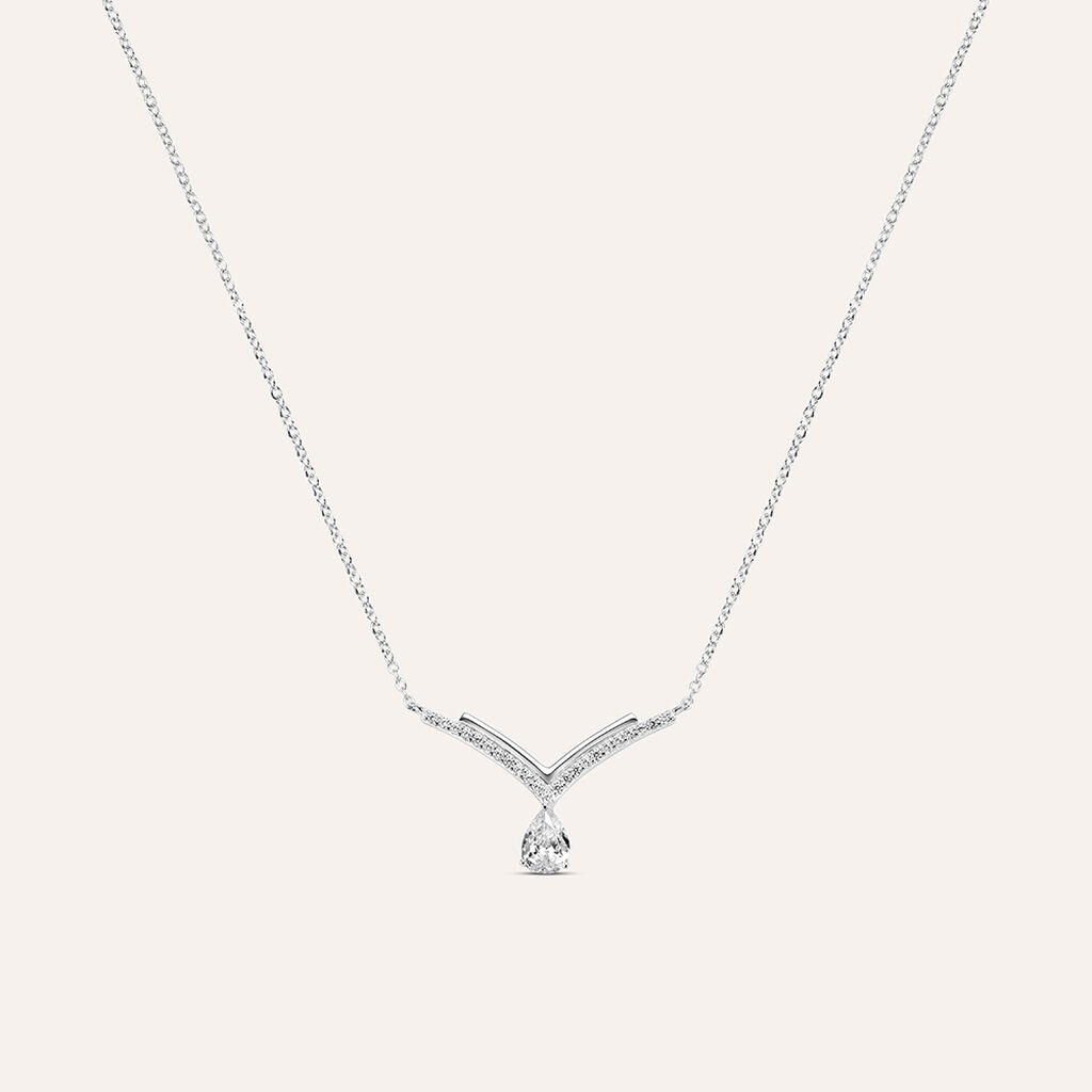 Collana Punto Luce Silver Elegance Argento Rodiato Cubic Zirconia