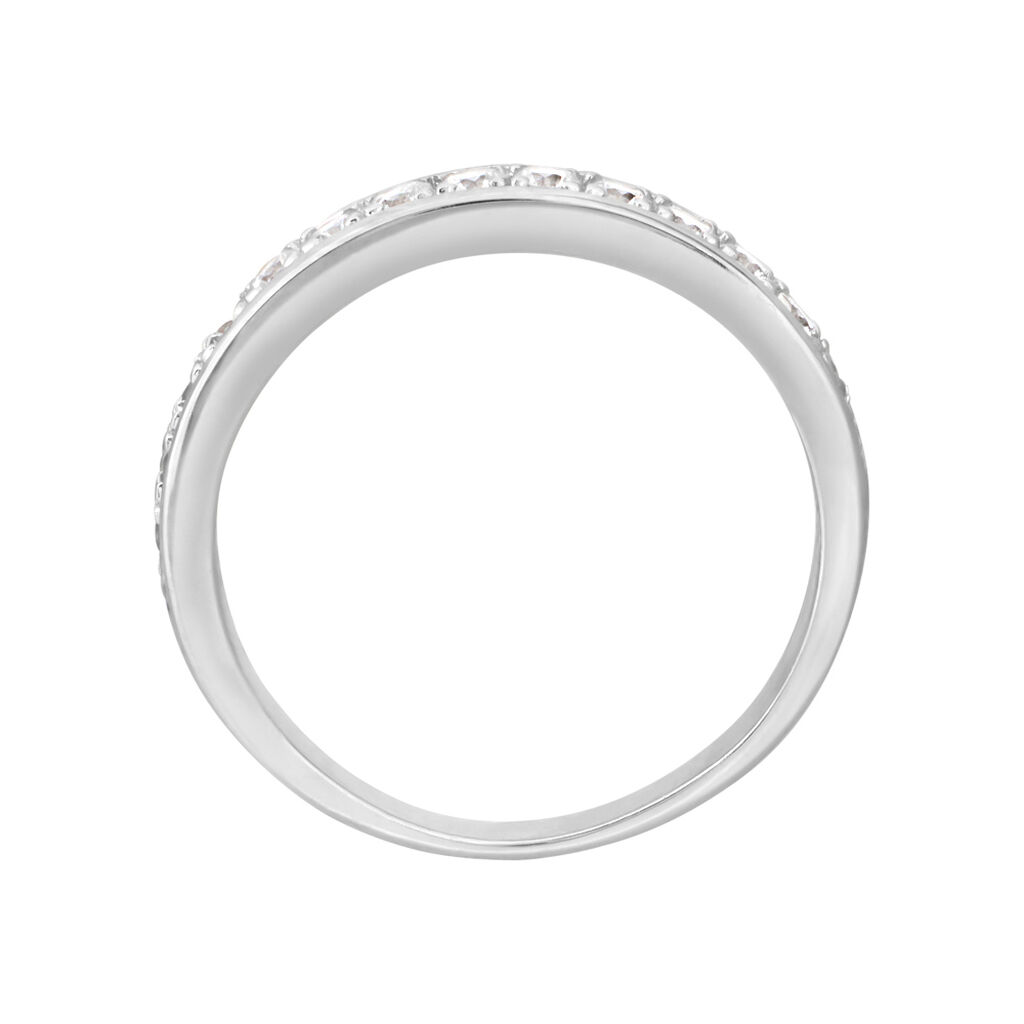 Anello Semi-eternity Silver Elegance Argento Rodiato Cubic Zirconia - Anelli con Pietre Donna | Stroili