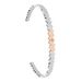 Bangle Lady Chic Acciaio Bicolore Bianco / Rosa Cristallo - Bracciali Rigidi Donna | Stroili