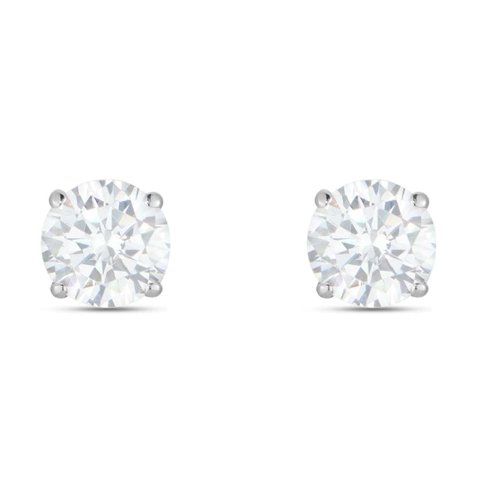 Orecchini Lobo Punto Luce Claire Oro Bianco Cubic Zirconia