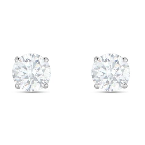 Orecchini Lobo Punto Luce Claire Oro Bianco Cubic Zirconia - Orecchini a Lobo Donna | Stroili