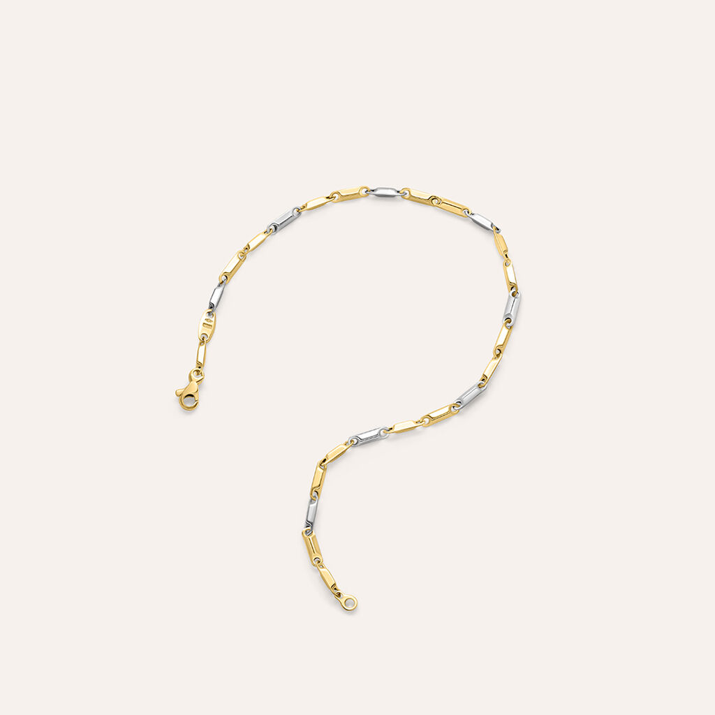 Bracciale Catena Oro Uomo Oro Bicolore - Bracciali Uomo | Stroili