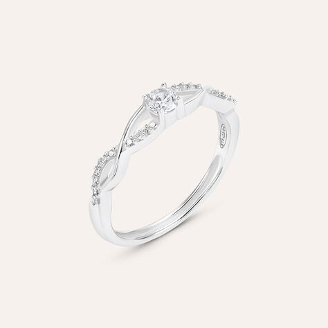 Anello Solitario Silver Elegance Argento Rodiato Cubic Zirconia - Anelli con Pietre Donna | Stroili