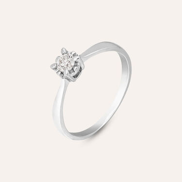 Anello Solitario Diamazing Oro Bianco Diamante