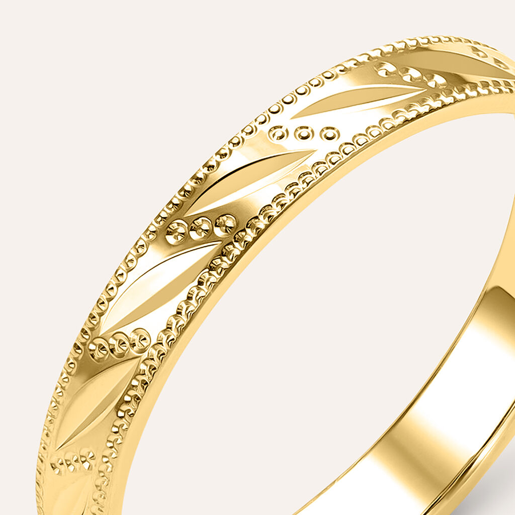Fede Classica Diamantata 3 mm Oro Giallo - Anelli con Incisione Donna | Stroili