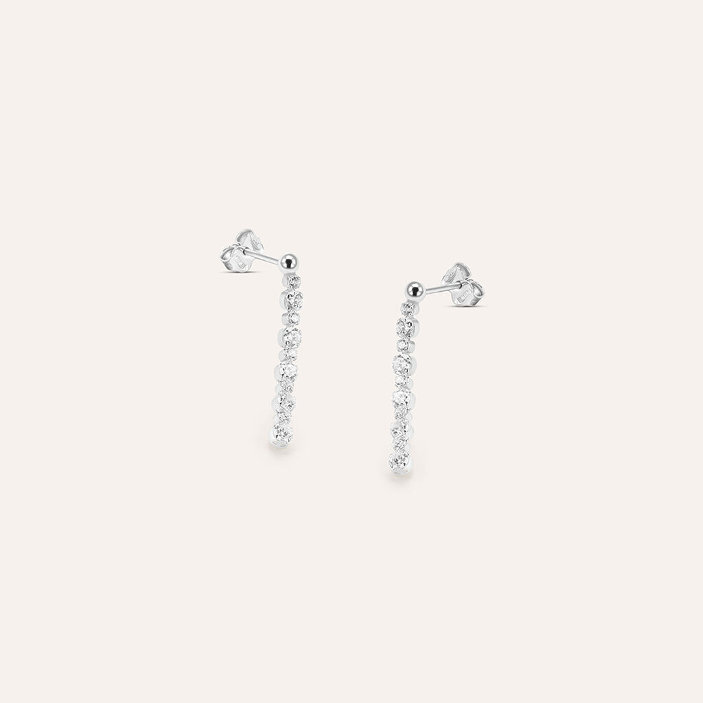 Orecchini Pendenti Tennis Silver Elegance Argento Rodiato Cubic Zirconia - Orecchini Pendenti Donna | Stroili