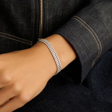 Bracciale Tennis Romantic Shine Metallo Cristallo - Bracciali Tennis Donna | Stroili
