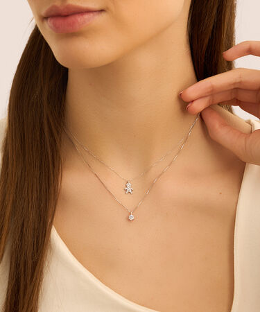 Collana Claire Oro Bianco Cubic Zirconia