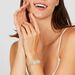 Bracciale multifilo largo in metallo dorato con strass - Bracciali Donna | Stroili