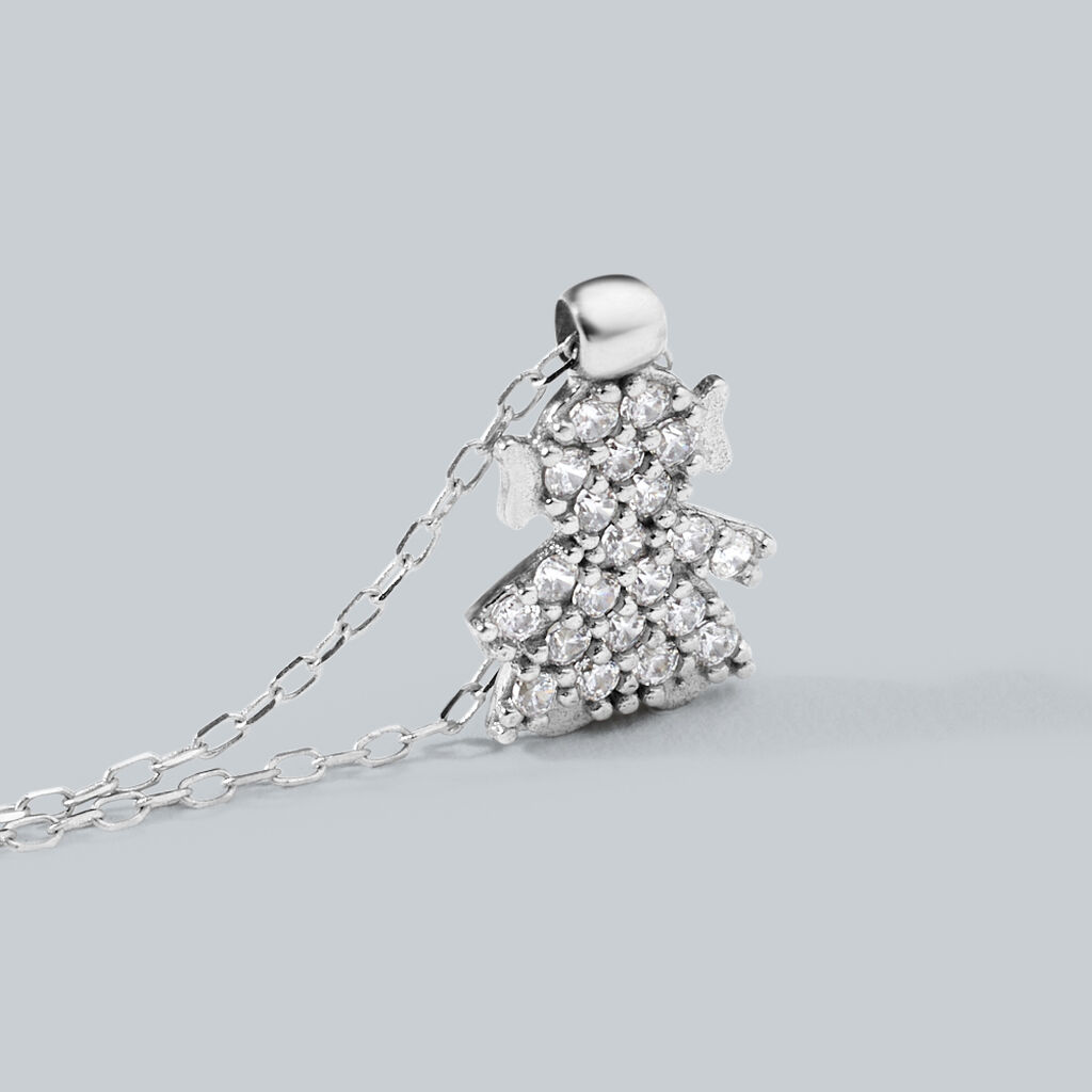 Collana Claire Oro Bianco Cubic Zirconia - Collane Donna | Stroili