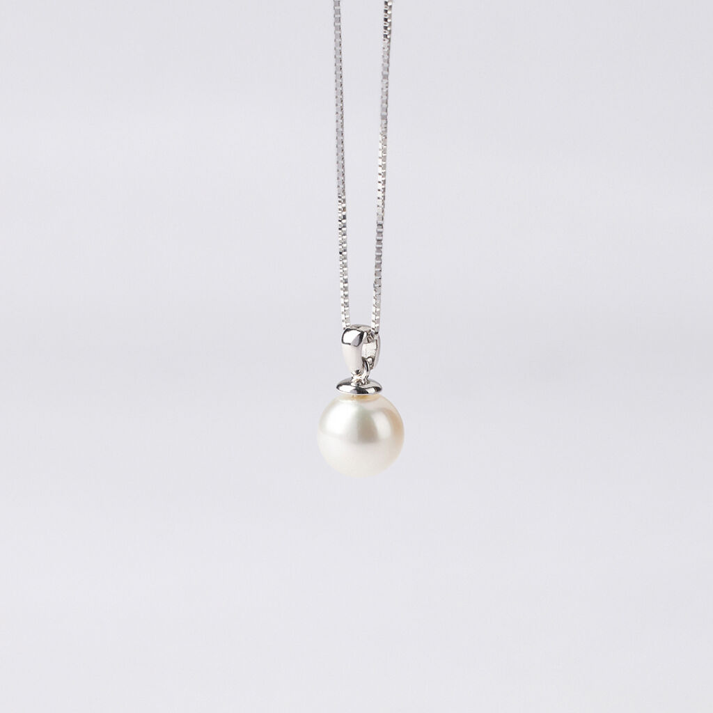 Collana Gabrielle Oro Bianco Perla Akoya - Collane Donna | Stroili