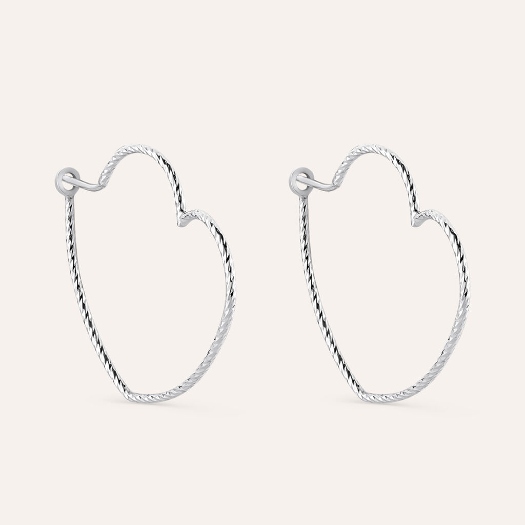 Orecchini A Cerchio Silver Collection Argento Rodiato