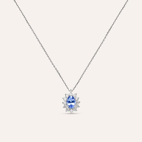 Collana Jasmine Oro Bianco Tanzanite Diamante - Collane Donna | Stroili