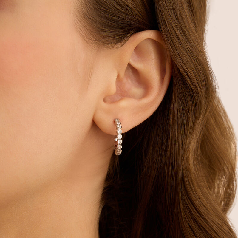 Orecchini A Cerchio Romantic Shine Metallo Cristallo - Orecchini a Cerchio Donna | Stroili