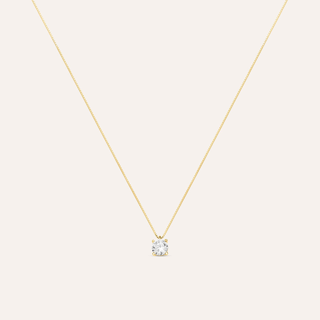 Collana Punto Luce Claire Oro Giallo Cubic Zirconia