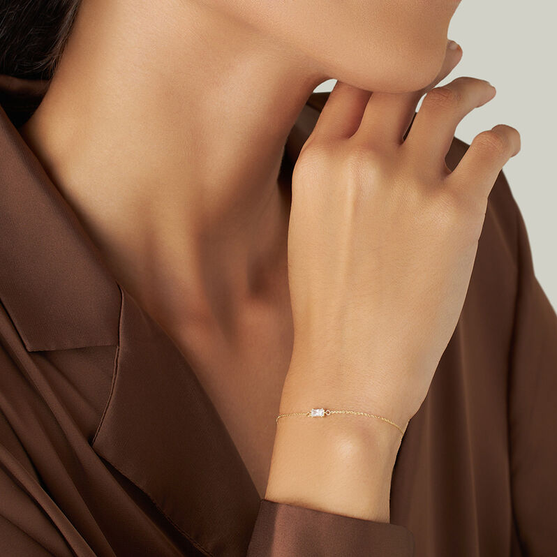 Bracciale Punto Luce Claire Oro Giallo E Cubic Zirconia - Bracciali Amicizia Donna | Stroili