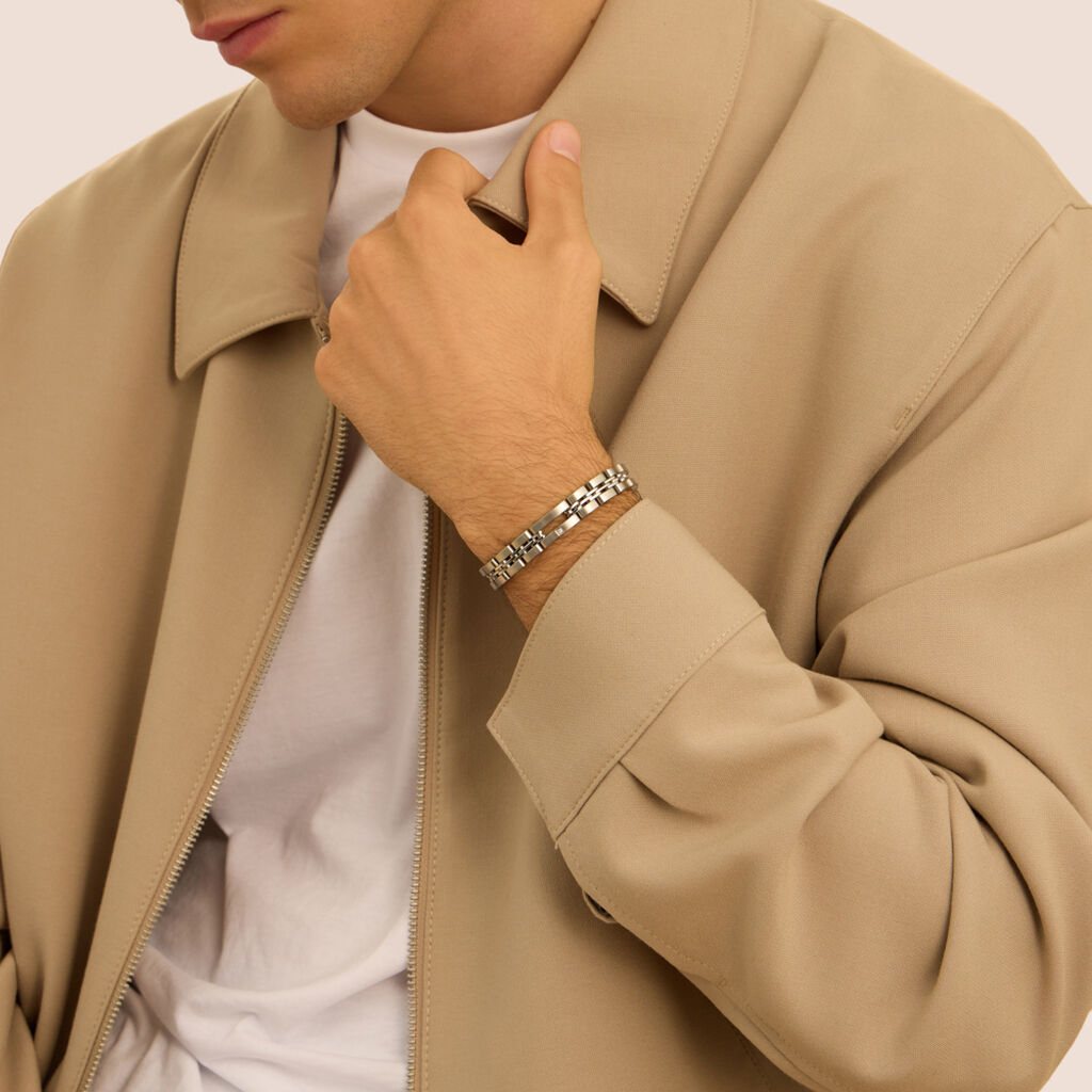 Bracciale Man Code Acciaio Cubic Zirconia