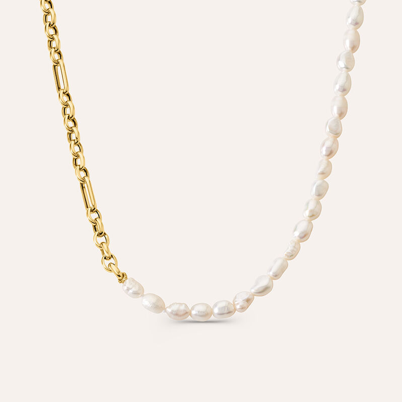 Collana Gabrielle Oro Giallo Perla D'Acqua Dolce - Collane Donna | Stroili