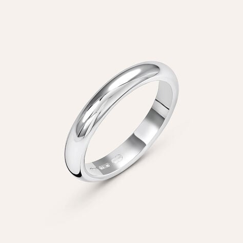 Fede Classica 3.5 mm Oro Bianco - Anelli con Incisione Unisex | Stroili