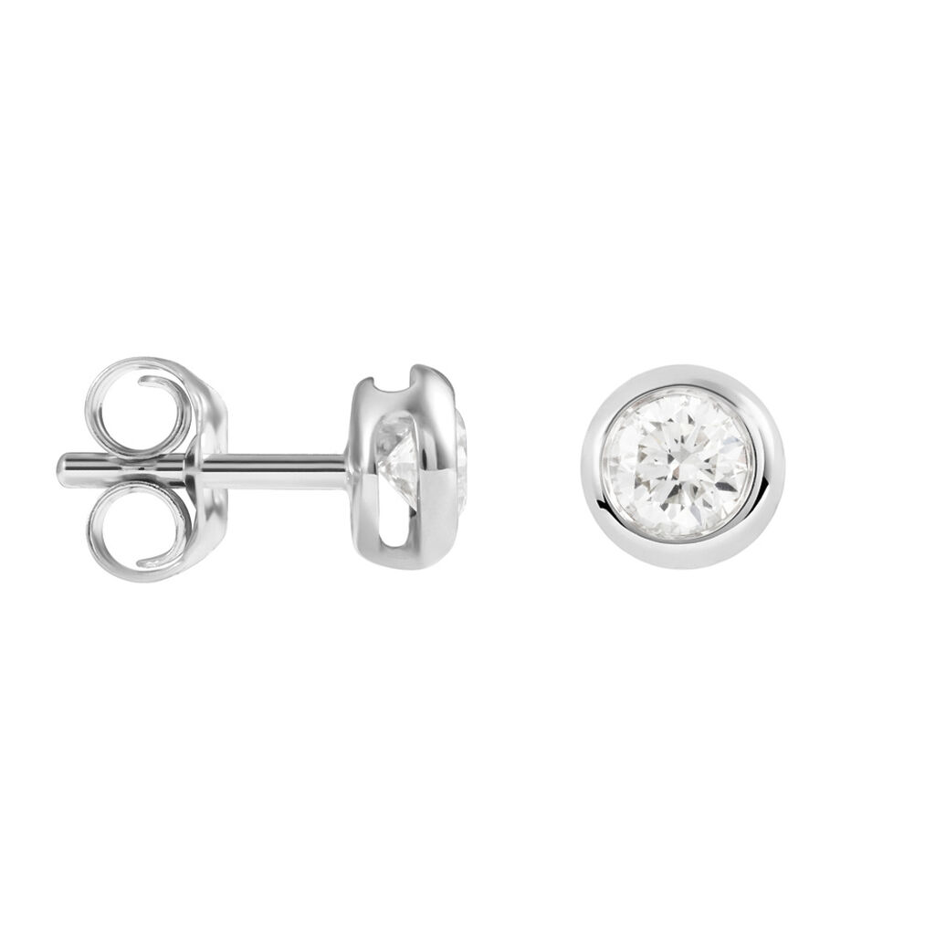 Orecchini Lobo Punto Luce Grace Oro Bianco Diamante - Orecchini a Lobo Donna | Stroili
