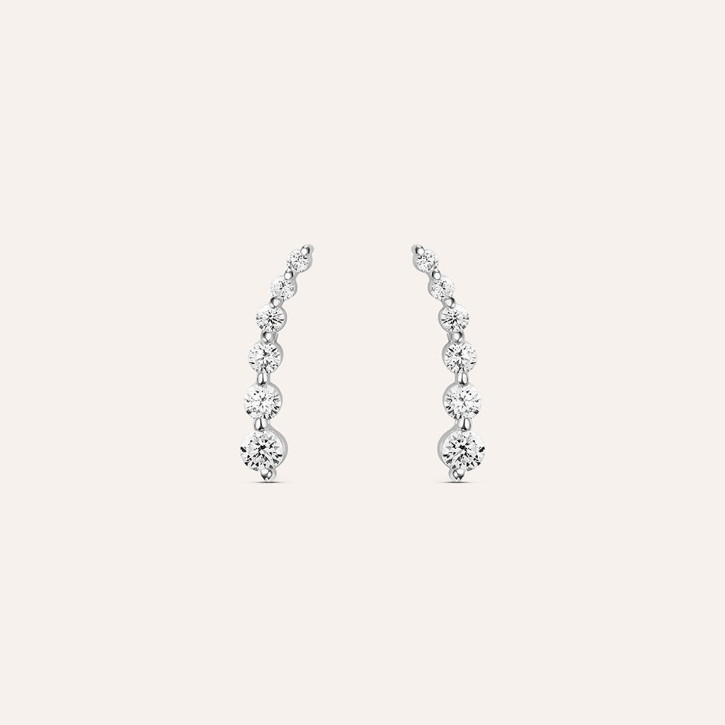 Orecchini Pendenti Claire Oro Bianco Cubic Zirconia