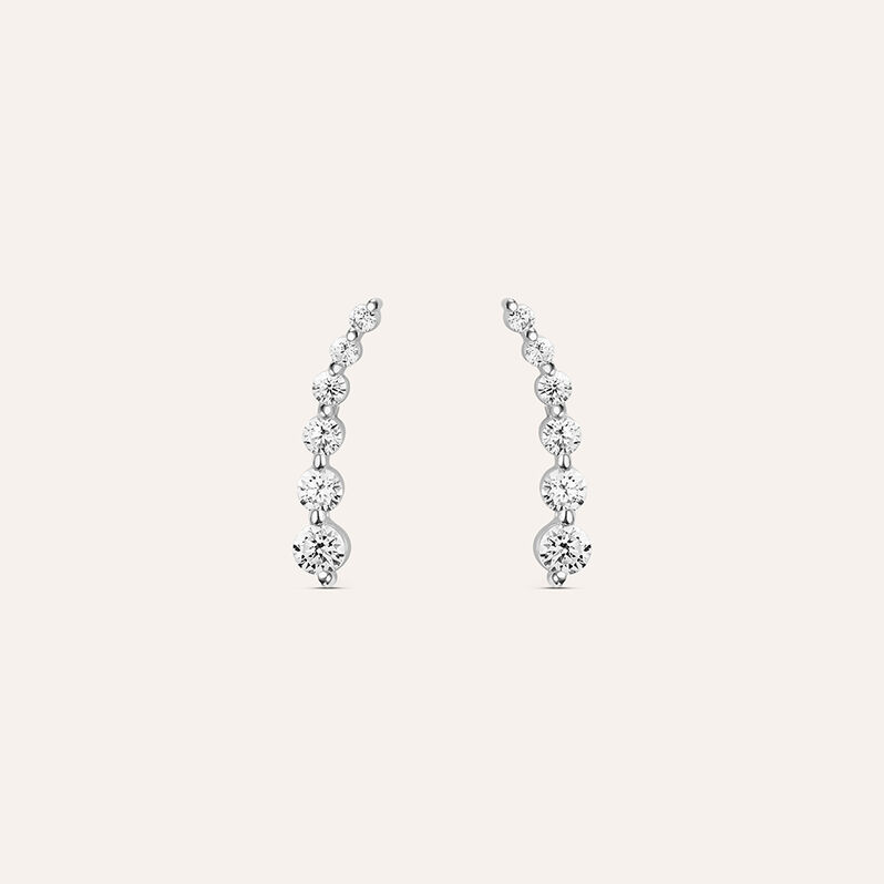 Orecchini Pendenti Claire Oro Bianco Cubic Zirconia - Orecchini Pendenti Donna | Stroili