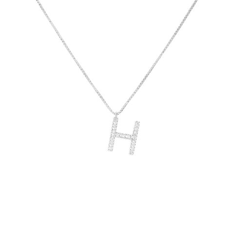 Collana Diamond Letters Oro Bianco Diamante - Collane Donna | Stroili