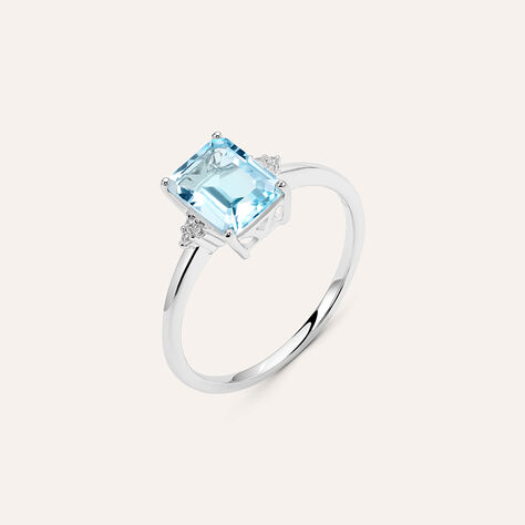 Anello Solitario Amélie Oro Bianco Topazio Cubic Zirconia - Anelli con Pietre Donna | Stroili