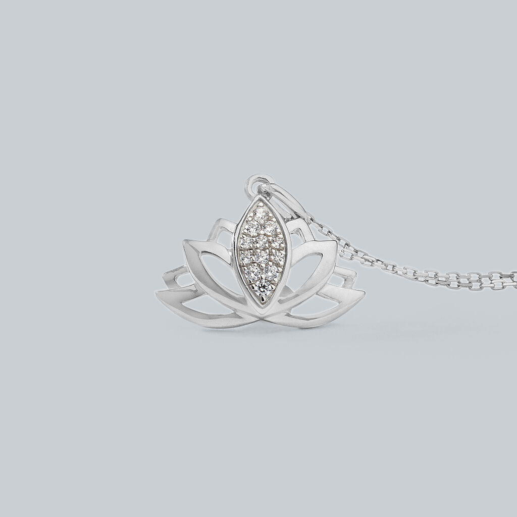 Collana Claire Oro Bianco Cubic Zirconia - Collane Donna | Stroili