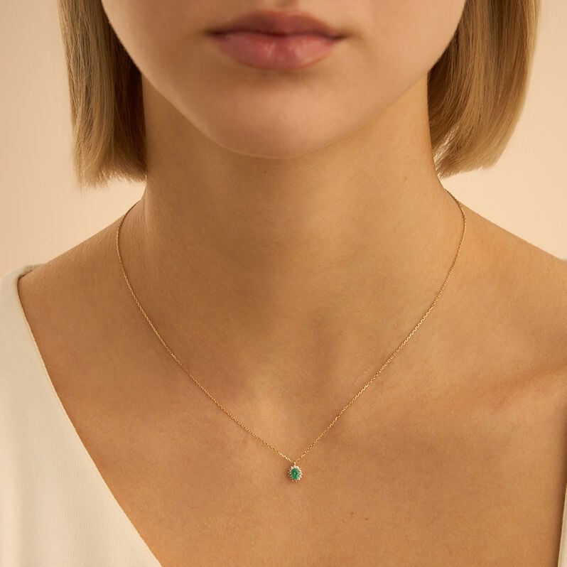 Collana Charlotte Oro Giallo Smeraldo Diamante - Collane Donna | Stroili