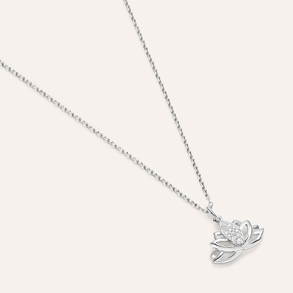 Collana Claire Oro Bianco Cubic Zirconia - Collane Donna | Stroili