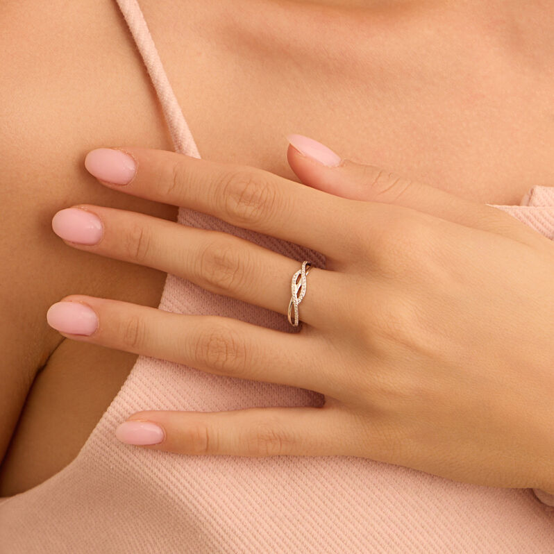 Anello Fascia Sophia Oro Bianco Diamante - Anelli con Pietre Donna | Stroili