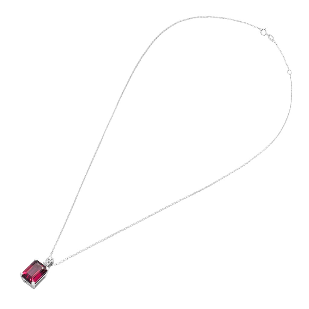 Collana Jasmine Oro Bianco Rodolite Diamante - Collane Donna | Stroili
