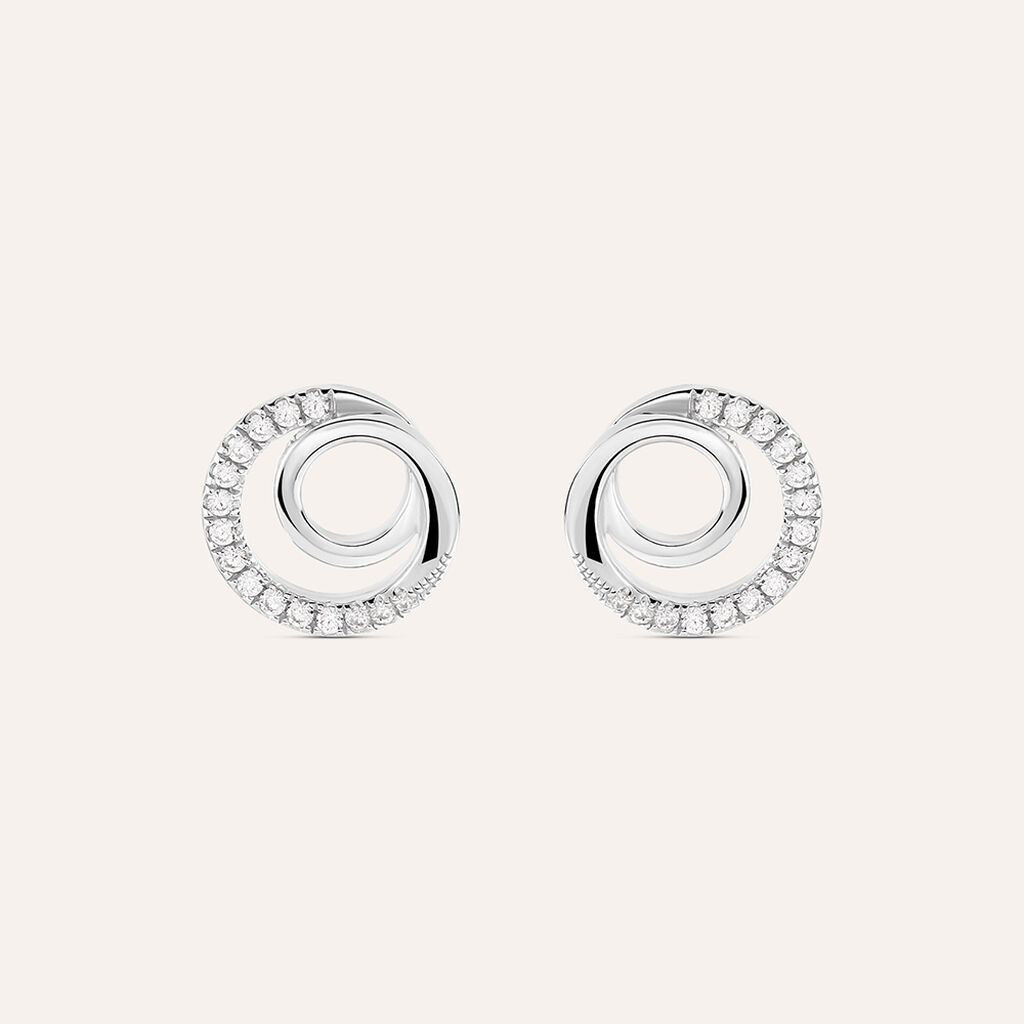 Orecchini Lobo Silver Shine Argento Rodiato Cubic Zirconia