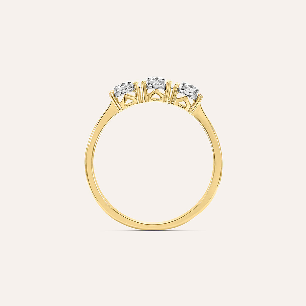 Anello Trilogy Diamotion Oro Giallo Diamante - Anelli con Pietre Donna | Stroili