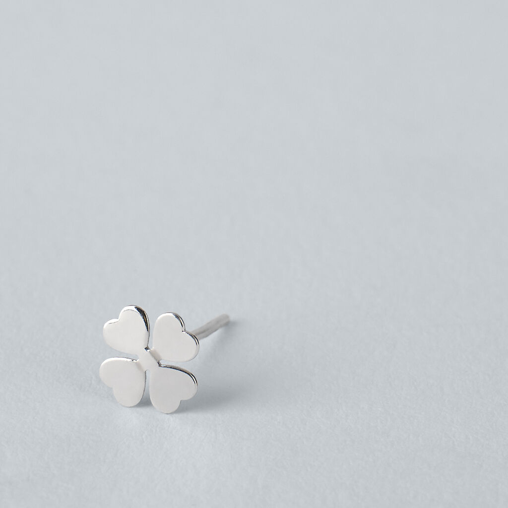 Orecchini Lobo Bon Ton Oro Bianco