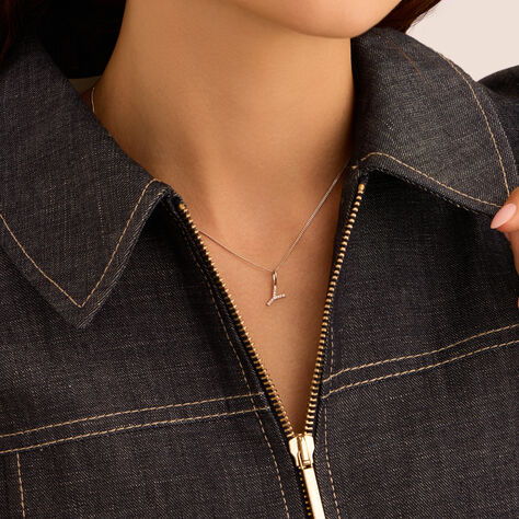 Pendente Sophia Oro Bianco Diamante - Ciondoli Donna | Stroili