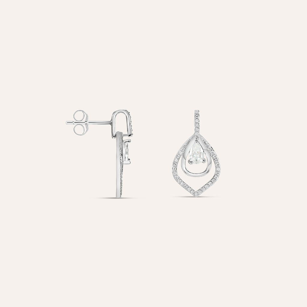Orecchini Pendenti Silver Elegance Argento Rodiato Cubic Zirconia - Orecchini Pendenti Donna | Stroili