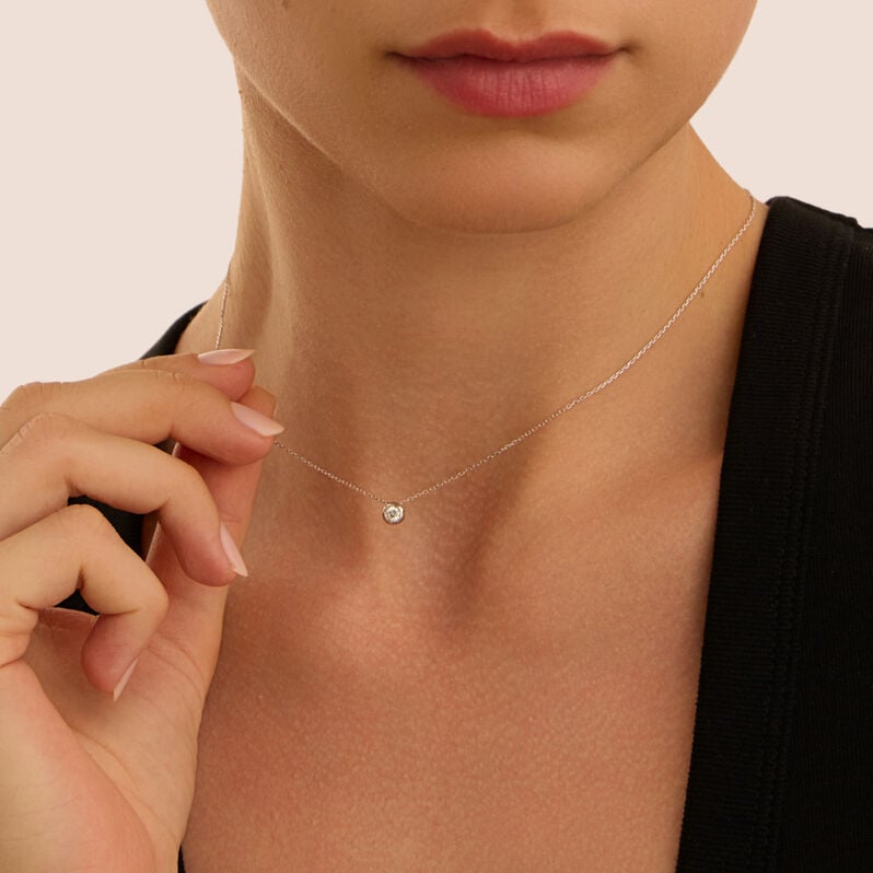 Collana Punto Luce Grace Oro Bianco Diamante - Collane Punto Luce Donna | Stroili
