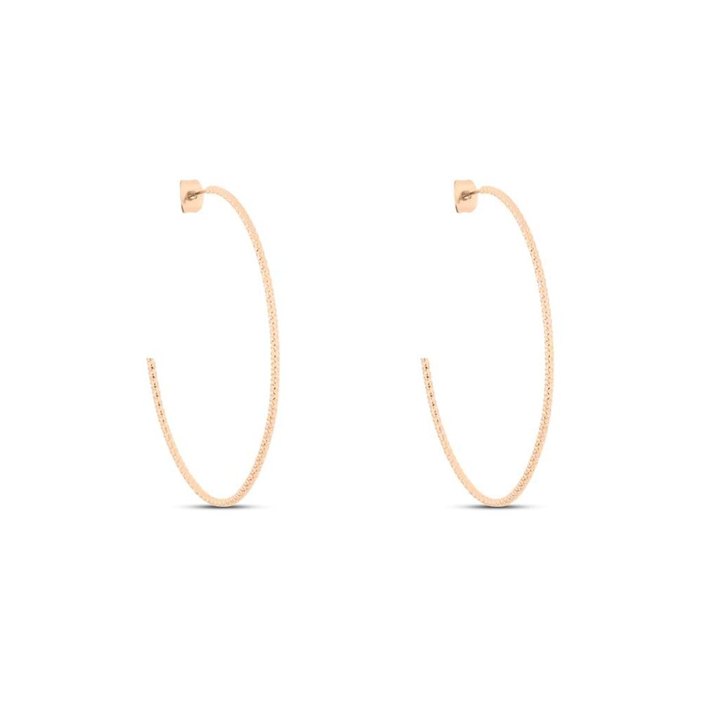 Orecchini A Cerchio Sunrise Acciaio Rosa