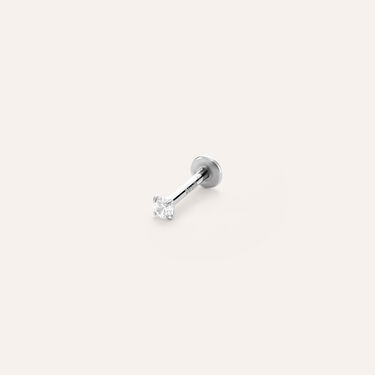 Piercing Orecchio Tragus Helix Conch Moonlight Acciaio Cristallo