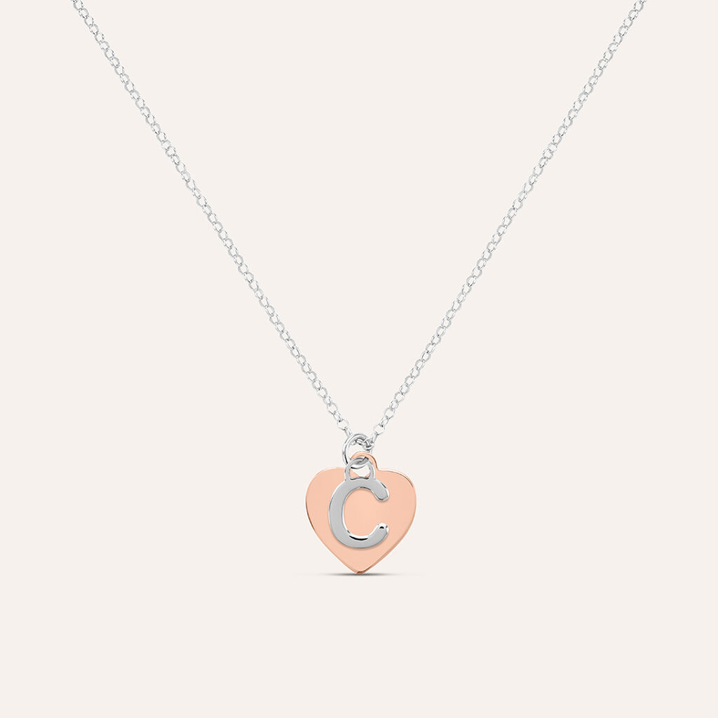 Collana Silver Collection Argento Bicolore Bianco / Rosa