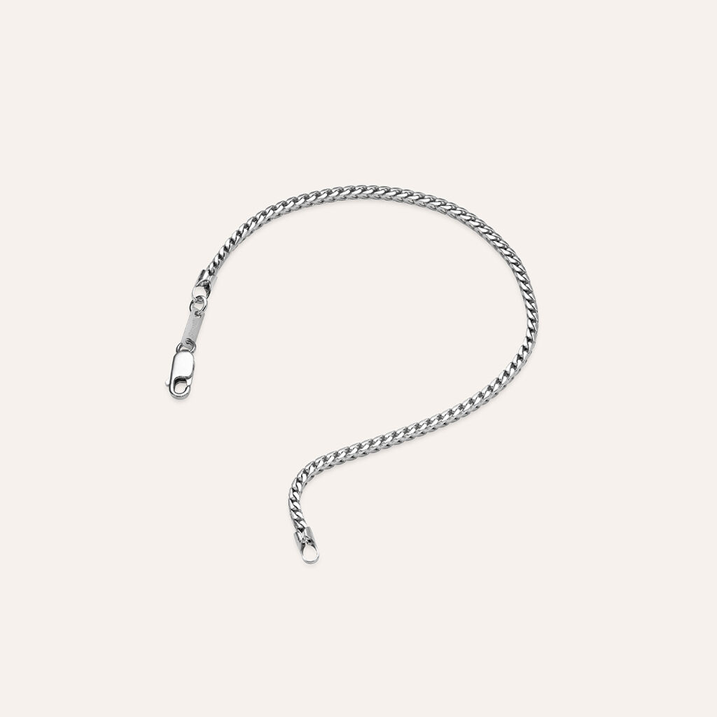 Bracciale Catena Gentleman Argento Rodiato