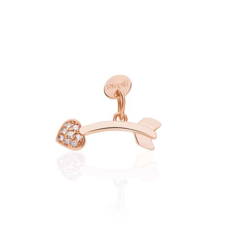 Charm freccia in argento rosato con zirconi - Charms Donna | Stroili